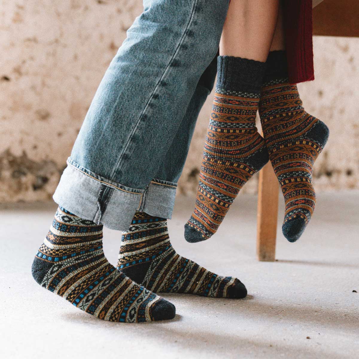 Merino Wool Seamless Toe Socks 6Pairs